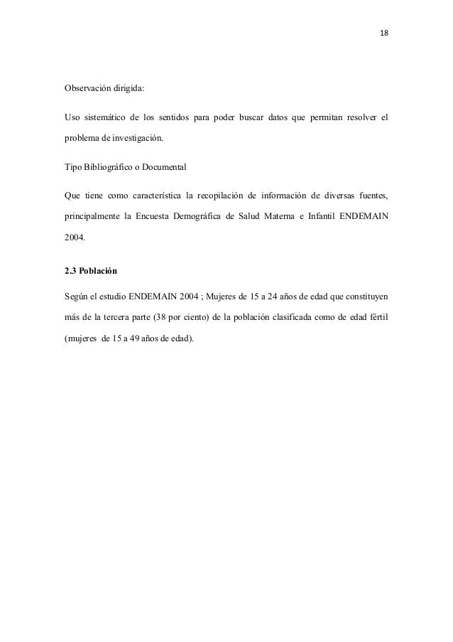 Monografia Embarazo En Los Adolescentes