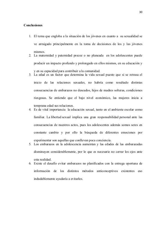 Monografia Embarazo En Los Adolescentes