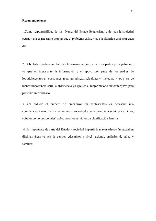 Monografia Embarazo En Los Adolescentes