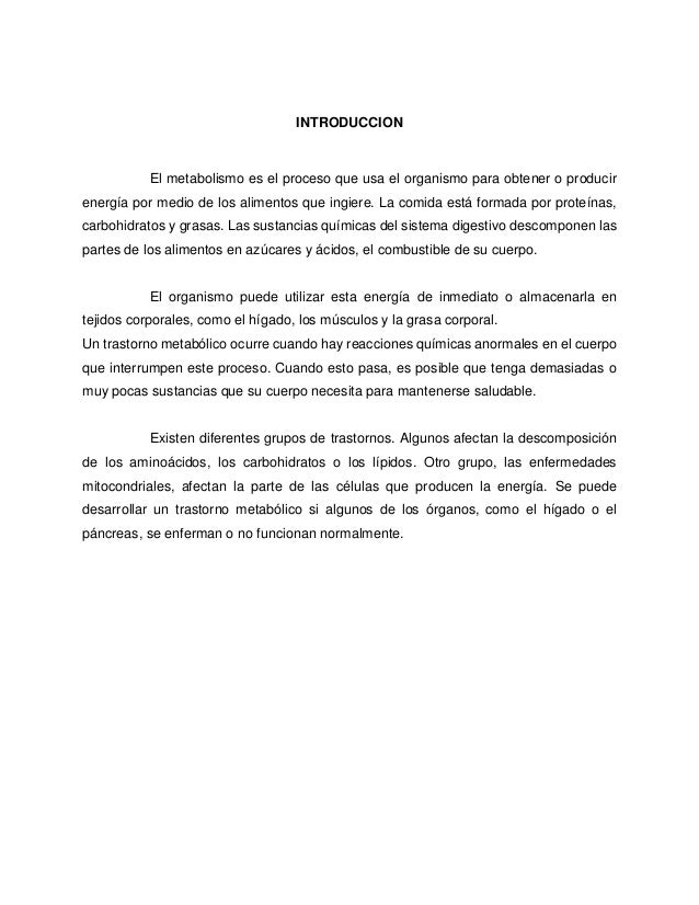 Enfermedades Metabólicas Enfermedades Metabólicas