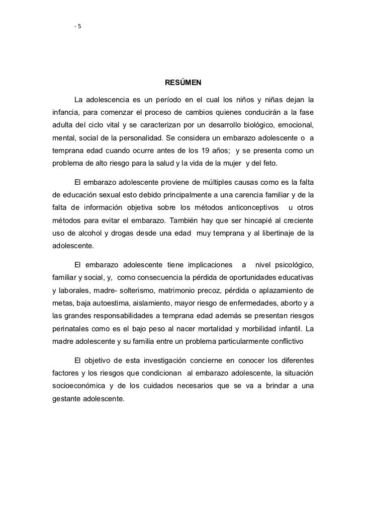 Embarazo Adolescente