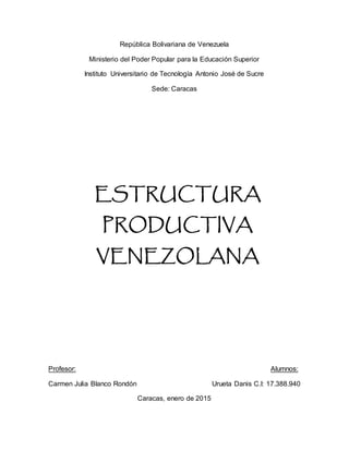 Estructura productiva venezolana