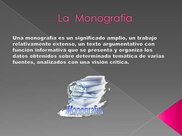 Significado monografia