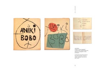Aniki Bobó.
Design de Aloísio Magalhães
e texto de João Cabral de Melo Neto.
Impresso em tipografia e clichê
de barbante.

Os desenhos foram feitos antes do
texto. Por essa razão, consta no
colofão ”ilustrado com texto de
João Cabral”




23
 