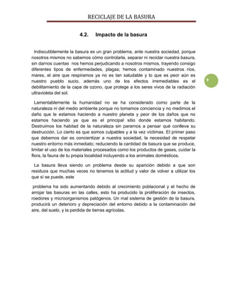 RECICLAJE DE LA BASURA | PDF