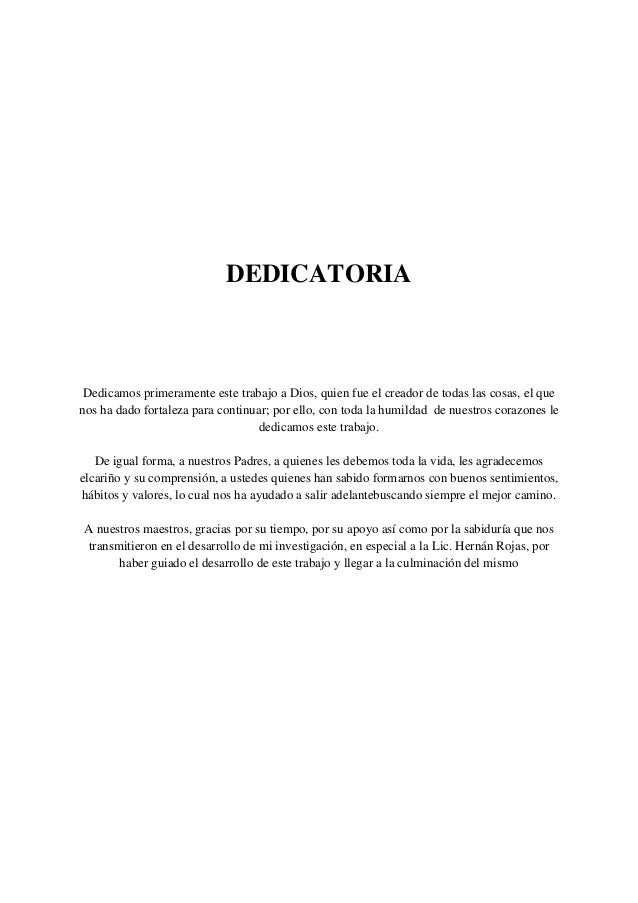 Dedicatoria monografia