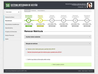Análise da usabilidade e proposta de melhorias no SIG - UFLA