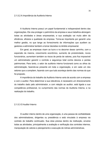 A IMPORTÂNCIA DA AUDITORIA INTERNA NA PREVENÇÃO E COMBATE ÀS FRAUDES ...