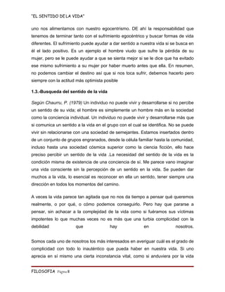 Monografia   El Sentido De La Vida