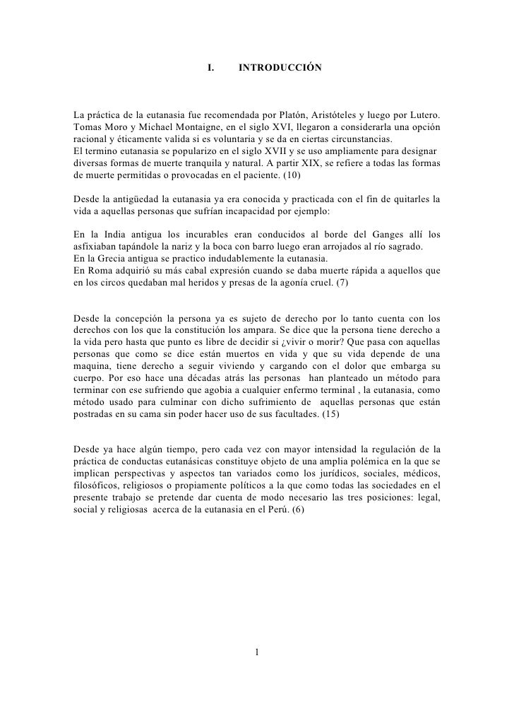 Tres posiciones sobre la Eutanasia en el Peru