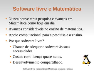 Software livre e matemática - slideshow - v. 2