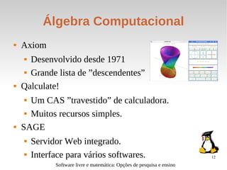 Software livre e matemática - slideshow - v. 2