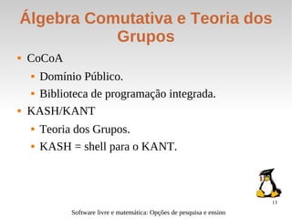 Software livre e matemática - slideshow - v. 2