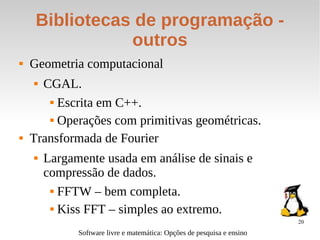 Software livre e matemática - slideshow - v. 2