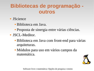 Software livre e matemática - slideshow - v. 2