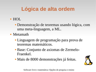 Software livre e matemática - slideshow - v. 2