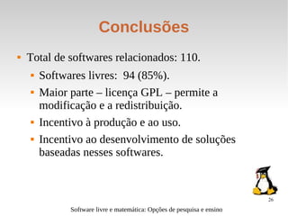Software livre e matemática - slideshow - v. 2