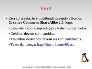Software livre e matemática - slideshow - v. 2