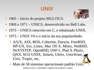 Software livre e matemática - slideshow - v. 2