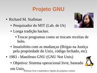 Software livre e matemática - slideshow - v. 2