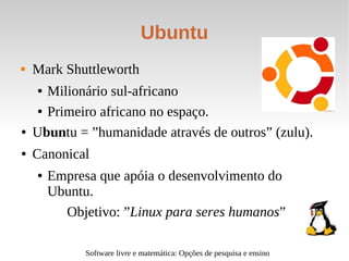 Software livre e matemática - slideshow - v. 2