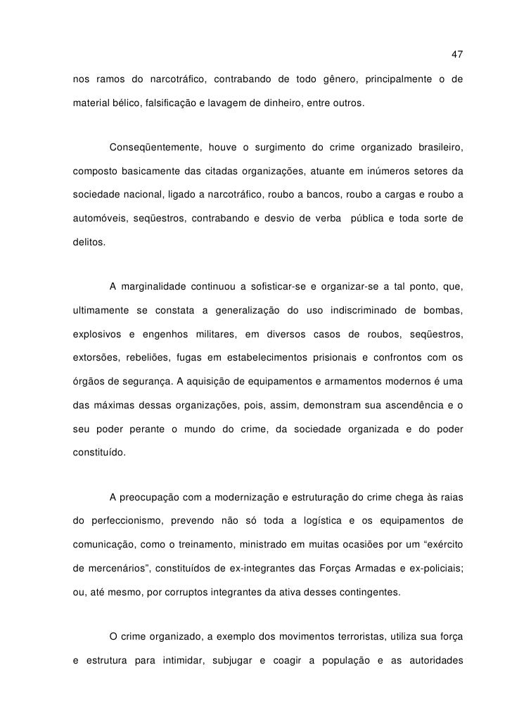 Crime organizado monografia