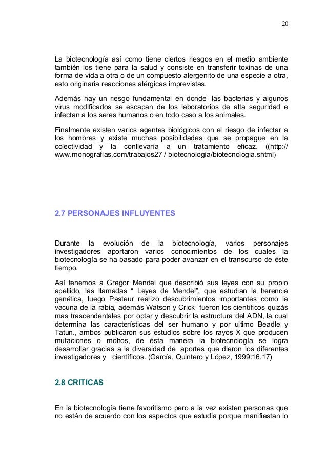 Monografia biotecnologia