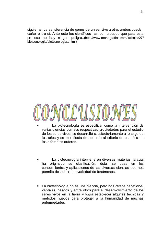 Monografia biotecnologia