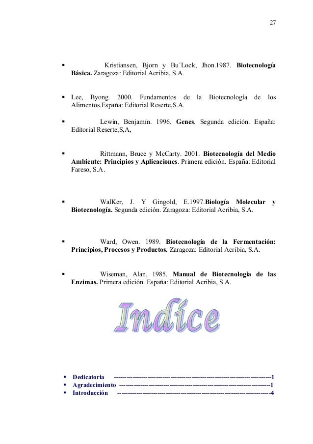 Monografia biotecnologia