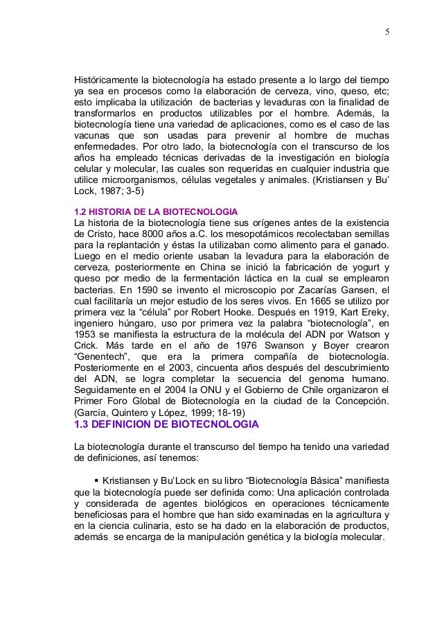 Monografia biotecnologia