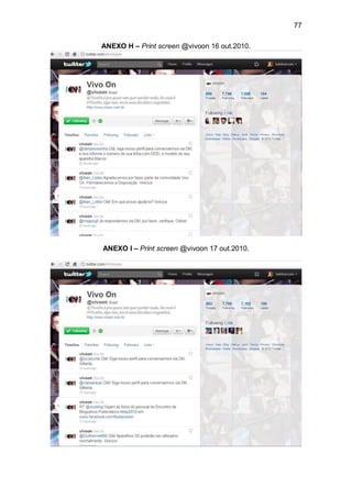 77

ANEXO H – Print screen @vivoon 16 out.2010.




ANEXO I – Print screen @vivoon 17 out.2010.
 