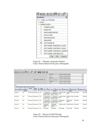 Figura 28 – Filtrando a dimensão Produtos
Fonte: Sistema Desenvolvido para a Monografia




Figura 29 – Recurso de Drill Through
Fonte: Sistema Desenvolvido para a Monografia

                                                48
 