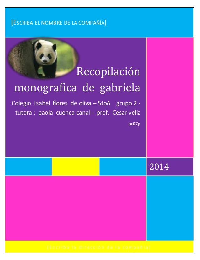 Monografia De Gabriela San Rroman El Oso Panda
