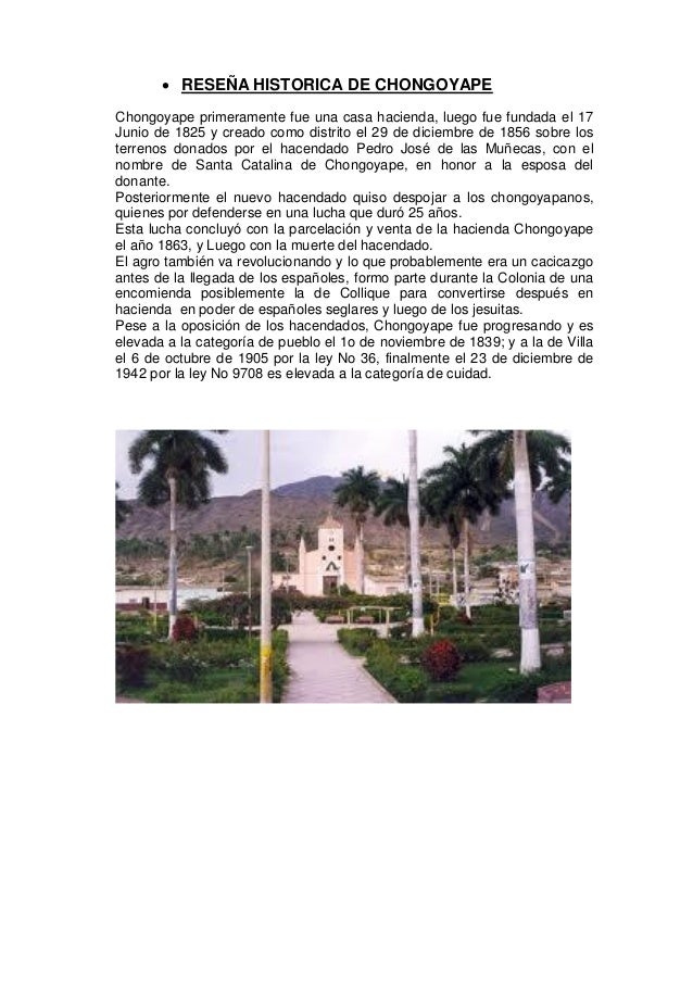 Monografía del Distrito de Chongoyape