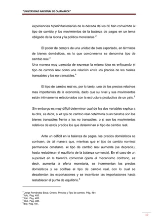 Monografia de tipo de cambio