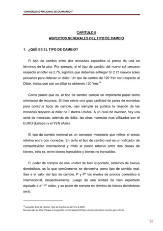 Monografia de tipo de cambio