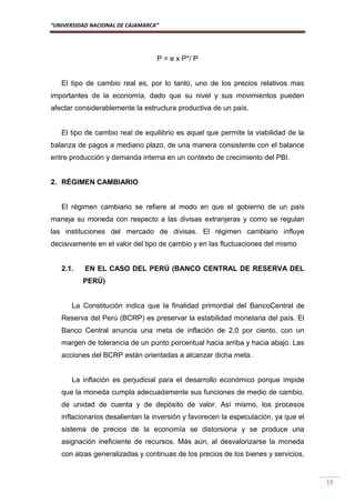 Monografia de tipo de cambio