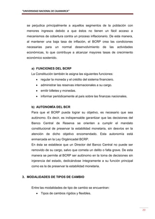 Monografia de tipo de cambio