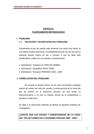 Monografia de tipo de cambio