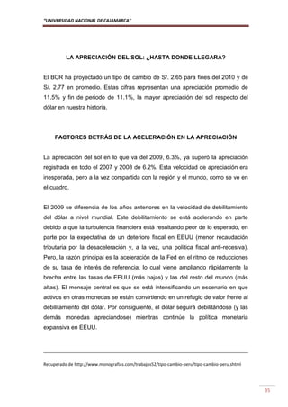 Monografia de tipo de cambio