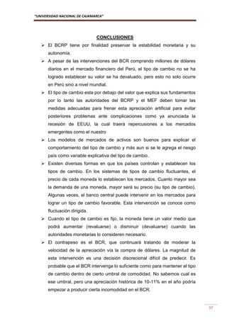 Monografia de tipo de cambio