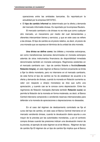 Monografia de tipo de cambio