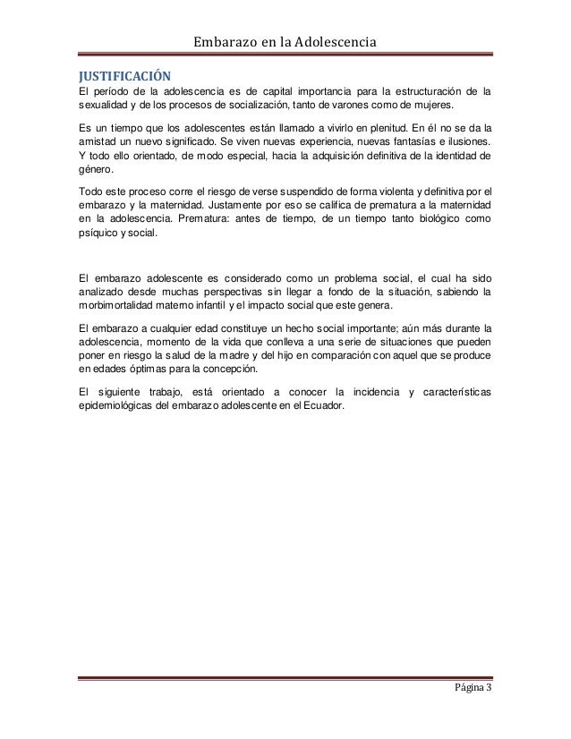 Embarazo En Adolescentes Ecuador
