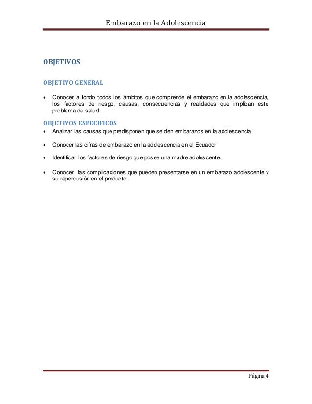Embarazo En Adolescentes Ecuador