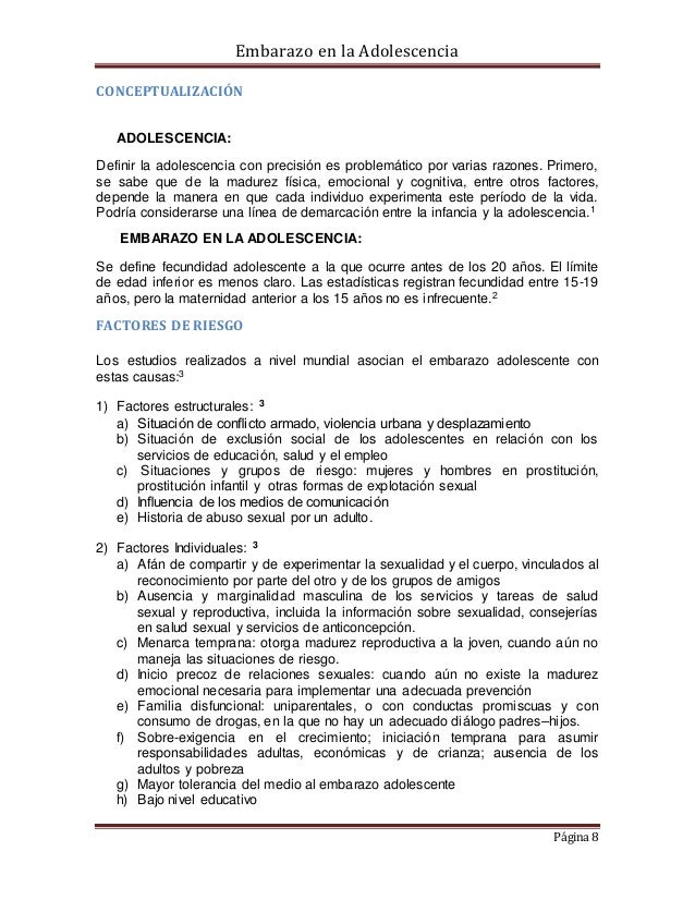 Embarazo En Adolescentes Ecuador