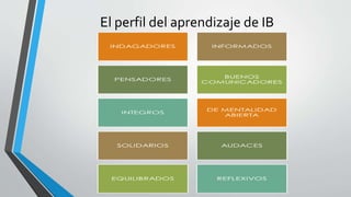 El perfil del aprendizaje de IB
 