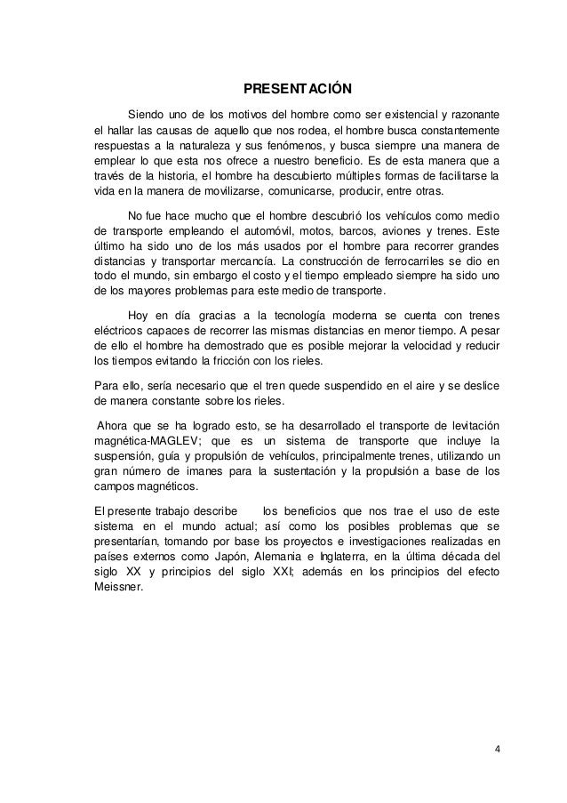 Monografía Levitación Magnética Maglev Monografía Levitación Magnética Maglev