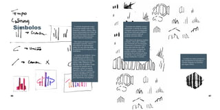 Símbolos

O símbolo incialmente surgiu
do conceito família onde os três
elementos, marido, esposa e filho,
foram representados por linhas de
fácil reconhecimento que quando
colocadas em ordem crescente,
trazia a ideia de crescimento.
Mas depois de alguns pequenas
exposições à pessoas, vimos a
necessidade da representação
gráfica da casa, pois não tinha
reconhecimento da empresa como
imobiliária.
Ao repetir esse símbolo, vimos
o surgimento de prédios e até
mesmo cidades ao colocar em
sequência as figuras do marido,
esposa e filho, tínhamos um
desenho claro de prédios. Então
a decisão foi tomada sair da
abstração e entrar no mundo
figurativo. Mas todo cuidado
era pouco porque a maioria das
empresas imobiliárias, usam o
pictogramas de casas e prédios
para representar sua empresa.

66

Encontrar um símbolo conciso,
que levasse o conceito de família
e atingisse um grau de figuração,
que tivesse força para modificar
o espaço e passar a ideia de
proteção, foi muito difícil.
Mas através de algumas analises
e estudos, vimos que o telhado
que é formado por um triangulo,
representava a proteção e era o
ícone mais forte da casa. Mas
a empresa estava carregada de
grandes ambições, então não
podíamos ficar somente na ideia
do telhado e sim expandir para
atingir totalmente o conceito.

Levando em conta a perspectiva
que inicialmente foi buscada no
conceito chegamos no desenho
que segue a baixo.

67

 