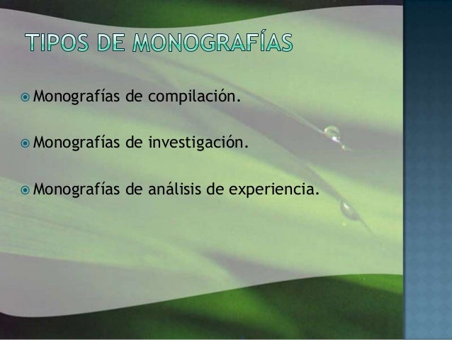 Significado monografia