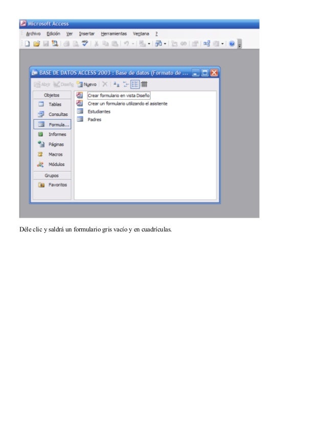 BASE DE DATOS MICROSOFT OFICCE ACCESS 2003 